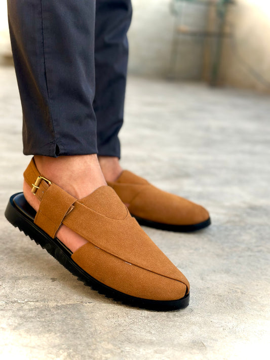 Mustard Suede Peshawari