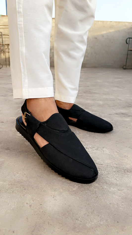 Black Suede Peshawari